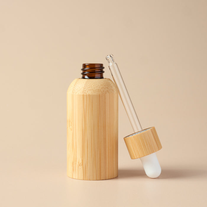 1 oz Bamboo Dropper Bottle - close-up