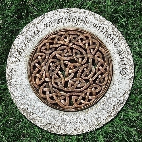 12" There Is No Strength Without Unity Celtic Knot Stepping Stone