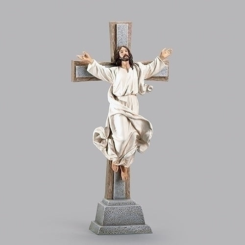 15" Standing Risen Christ Crucifix