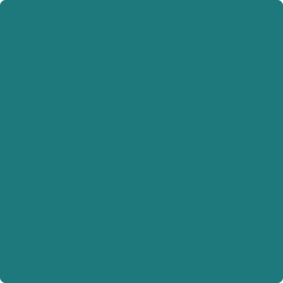 742-Largo: Teal a paint color by Benjamin Moore avaiable at Clement's Paint in Austin, TX.