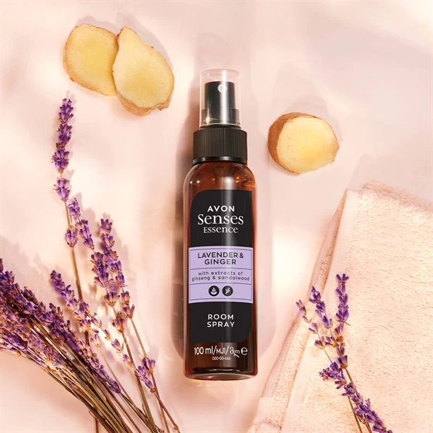 Avon Senses Essence Lavender & Ginger Bathroom Trio - Set