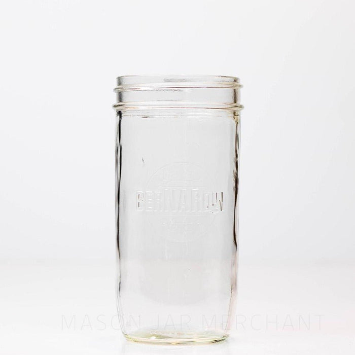 24 oz wide mouth Bernardin mason jar against a white background