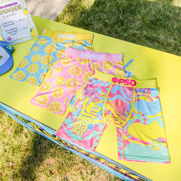 Multi-color Lemon Summer 3-pack underwear — styled product shot
