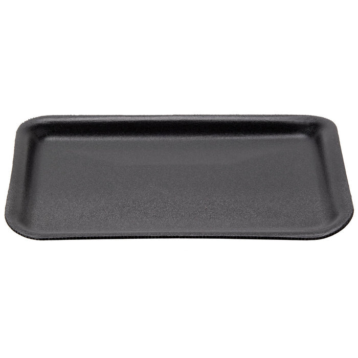 Black 2S Foam Meat Tray | 8"x 6"x 5/8"