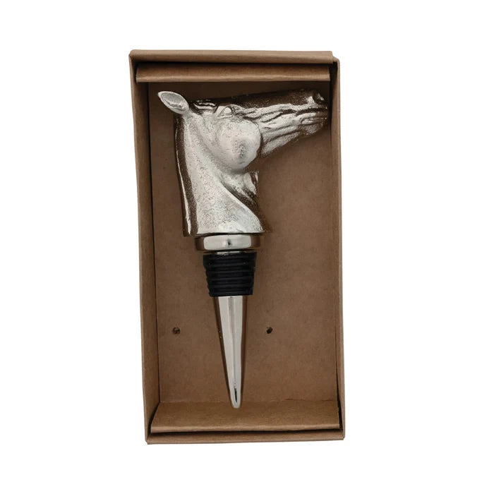 Cast Aluminum Horse Head Bottle Stopper