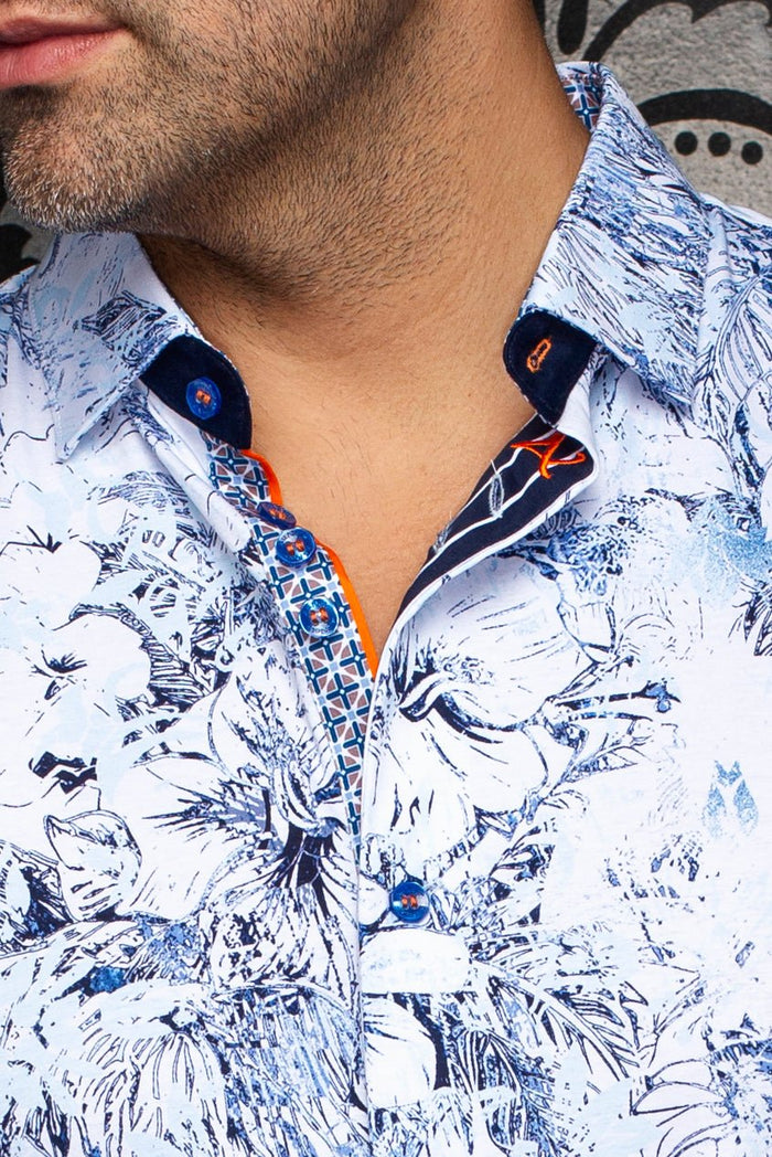 CHEMISE AU NOIR MADEIRA MANCHES COURTES