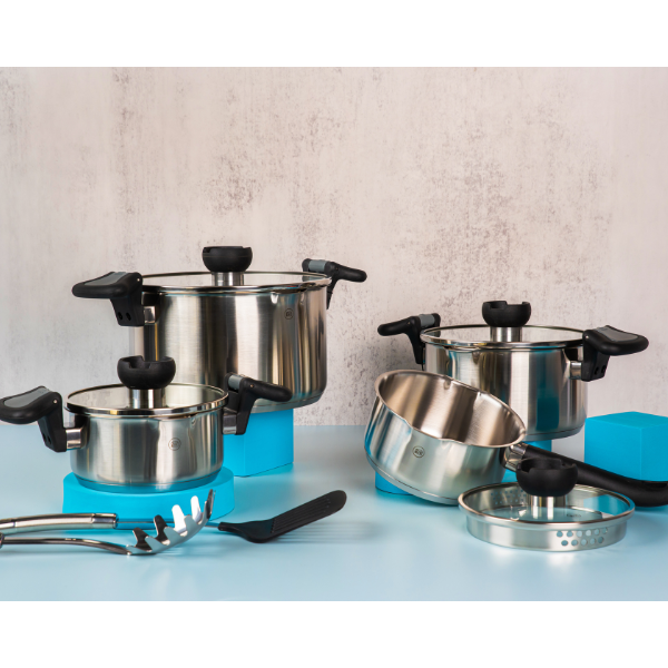 CS-KOCHSYSTEME CS ARON Saucepan with Lid (16x7.5CM) | Isetan KL Online Store