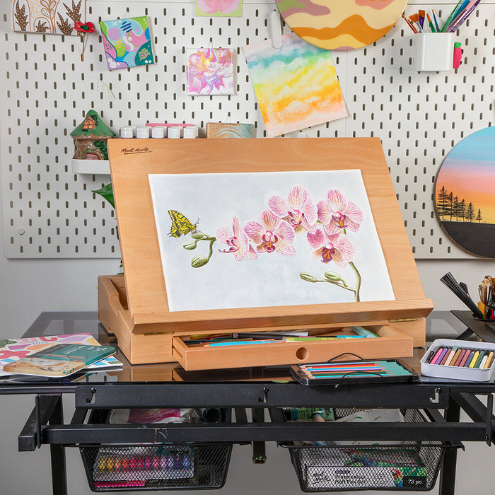 Desktop Table Easel Premium - Beech Wood