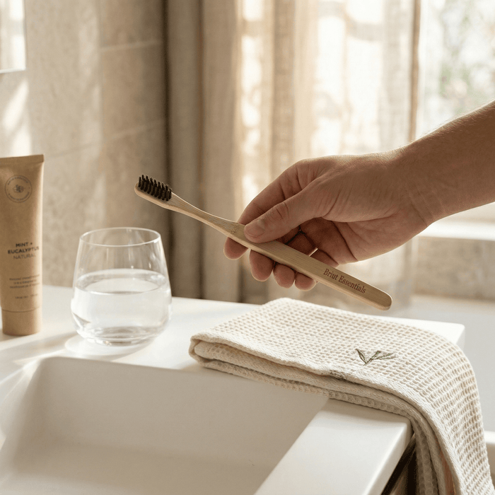 Briut bamboo toothbrush compostable handle sustainable oral care
