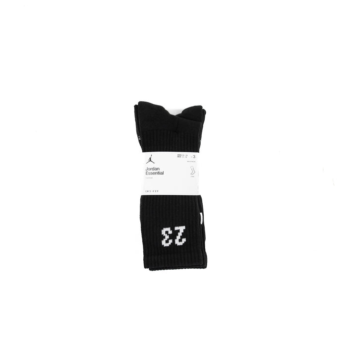 Jordan Essentials Crew Socks 3 Pk. (Black/White)
