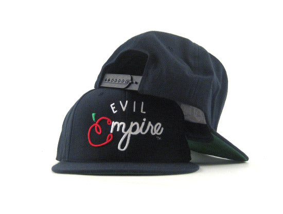 Evil Empire Snapback Hat (Navy White GREEN BOTTOM)