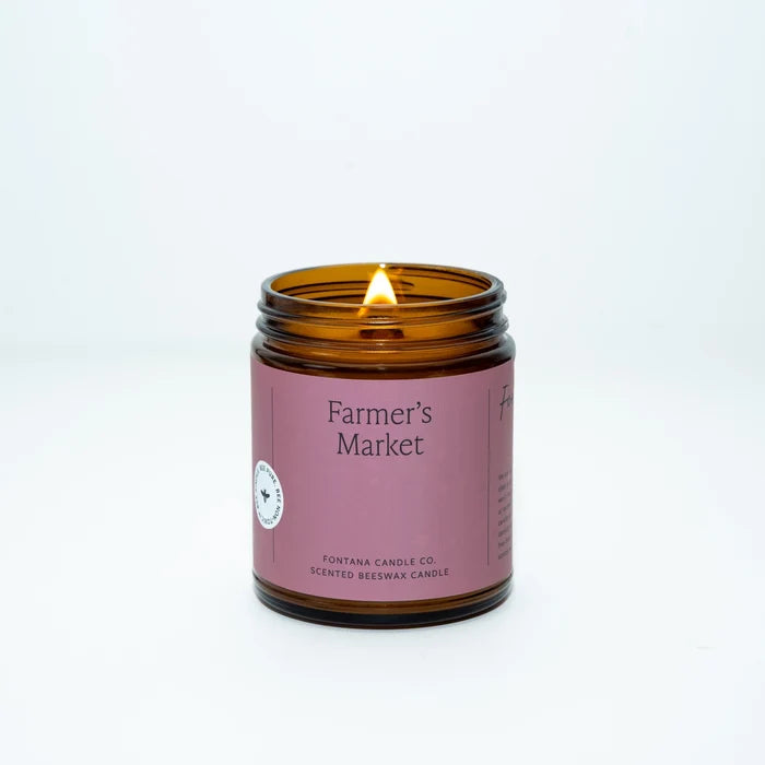 Farmer's Market Natural Beeswax Essential Oil Jar Candle