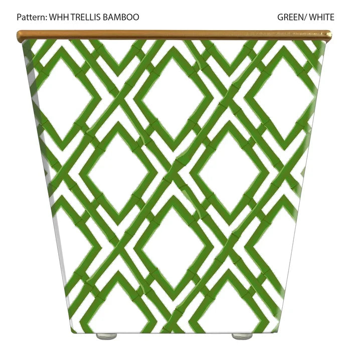 Green Bamboo Trellis Cachepot