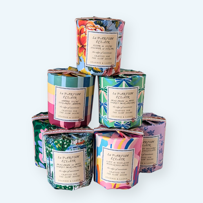 Green Floral Wrap Candle