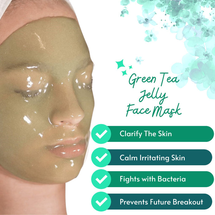 Green Tea Jelly Mask 1kg - Hydrating, Rejuvenating & Nourishing for Vibrant Skin - SD Cosmetics Care