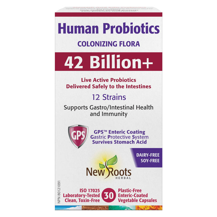 Box of New Roots Human Probiotics 30 Vegetable Capsules