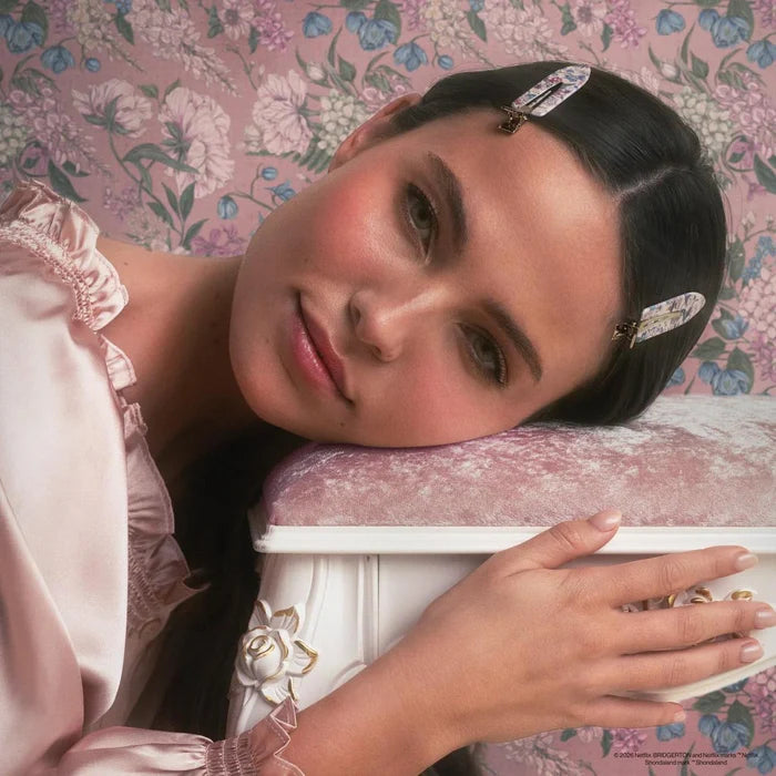 Kitsch x Bridgerton Creaseless Clips In Toile In Bloom