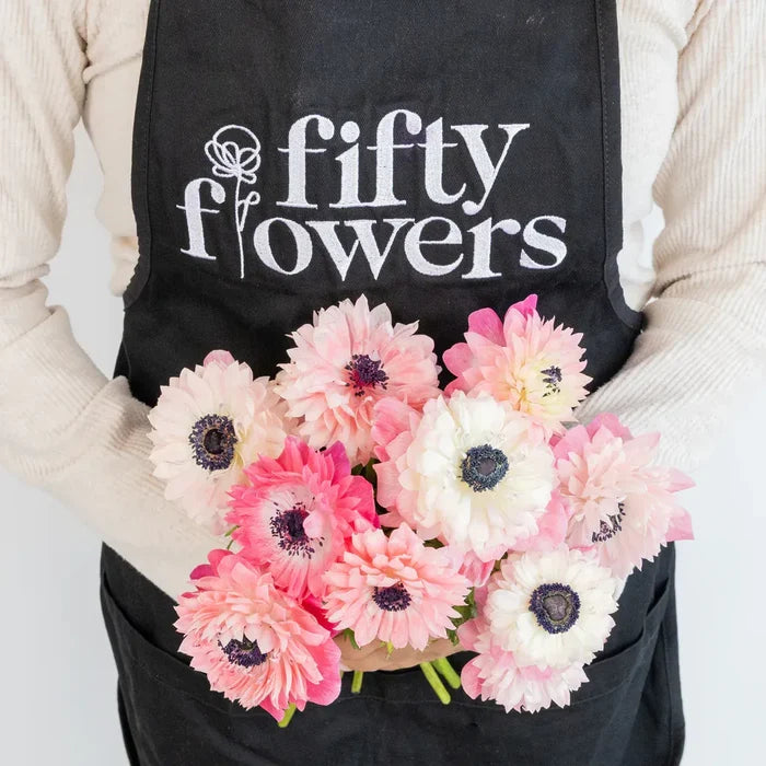 Light Pink Levante Anemones Apron - Image