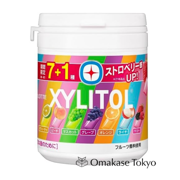 Lotte Xylitol Gum Assorted Family Bottle 133g