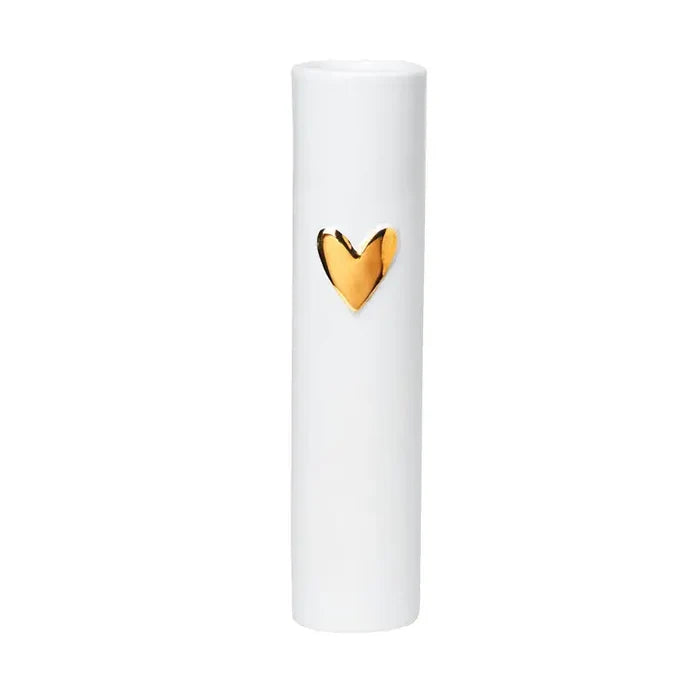 Love Heart Vase Gold Tall