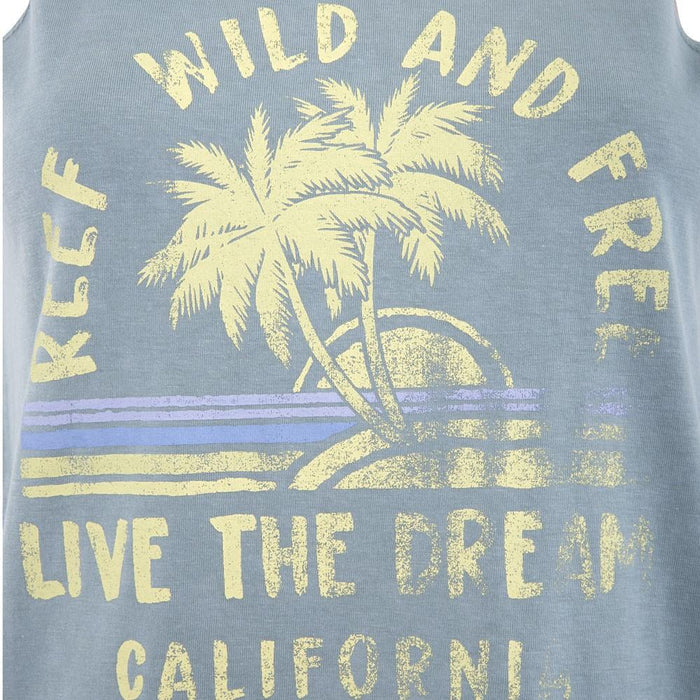 Polera Kids Musculosa Grey Palm
