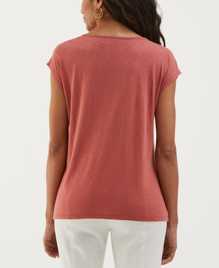 Rivet Detail Tank Top (Dusty Cedar)