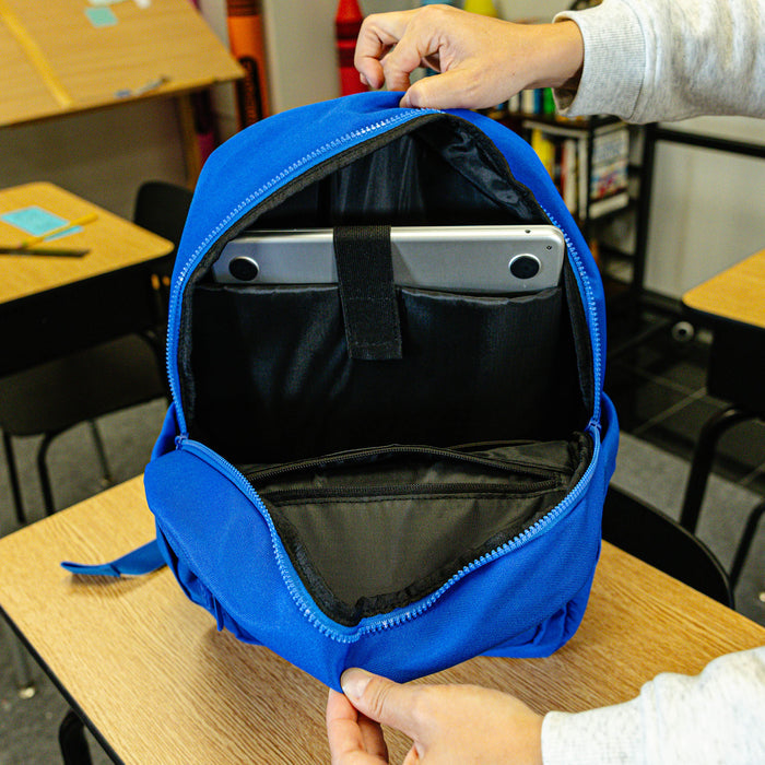 Royal Blue Rotation backpack — back view