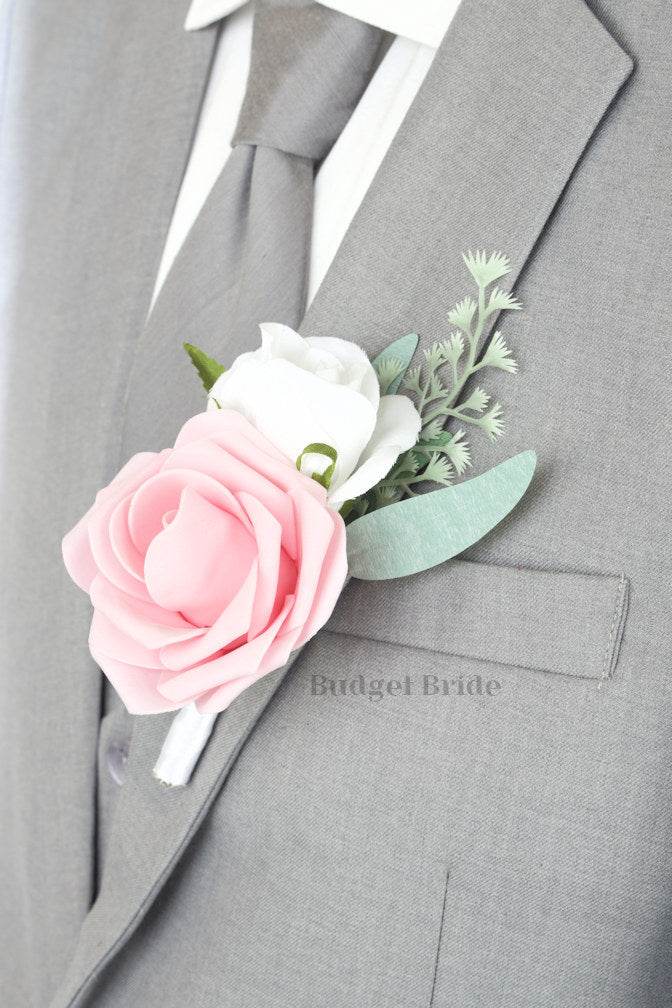 Silk Wedding Bouquet in Pink and Blue - $39.50 | Smathers Collection