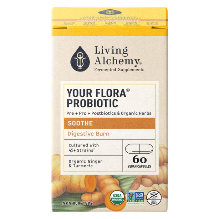 Box of LivingAlchemy YourFlora Soothe 120Capsules