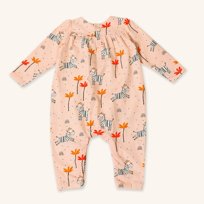 Zebra Wrap Neck Baby Jumpsuit + Headband Set (Organic)