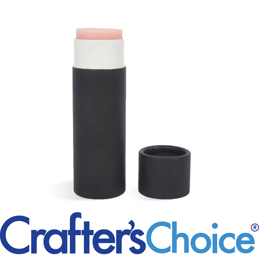 1 oz Black Paperboard Tube & Cap Set - Push Up
