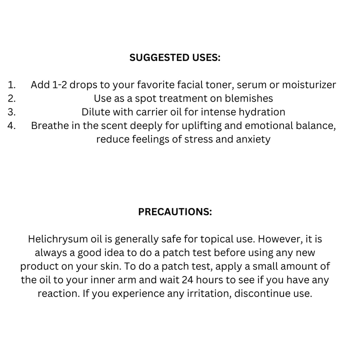 100% Pure Helichrysum Essential Oil from France