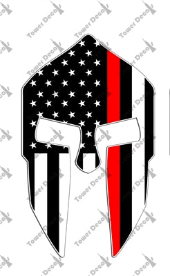 (2) Thin Line Spartan Helmet Vinyl Decals Support Police Officer 6" or 12"