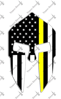 (2) Thin Line Spartan Helmet Vinyl Decals Support Police Officer 6" or 12"