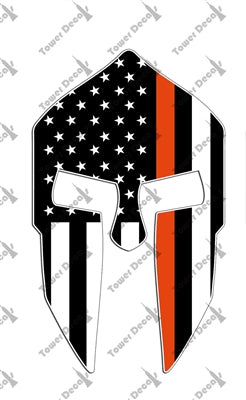 (2) Thin Line Spartan Helmet Vinyl Decals Support Police Officer 6" or 12"