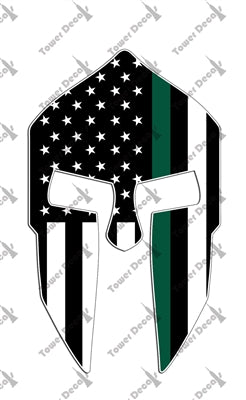(2) Thin Line Spartan Helmet Vinyl Decals Support Police Officer 6" or 12"