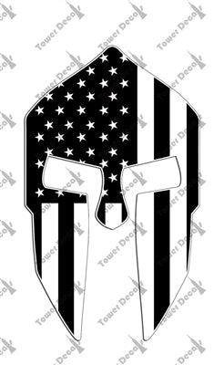 (2) Thin Line Spartan Helmet Vinyl Decals Support Police Officer 6" or 12"