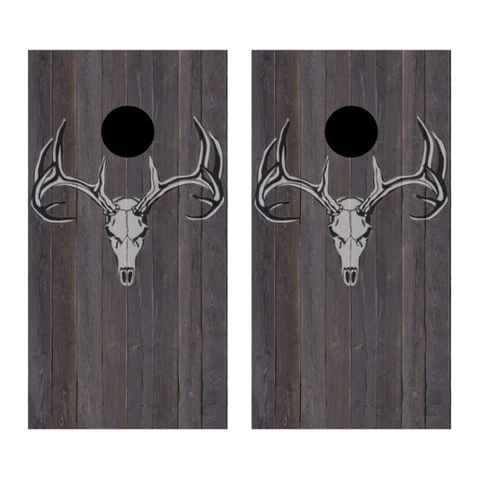 Deer Skull Custom Vinyl Cornhole Wrap