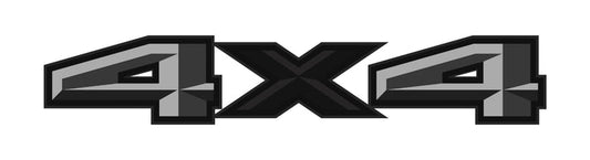 2 x Grey 2 Color 4x4 3D Universal Truck Bed Vinyl Decal