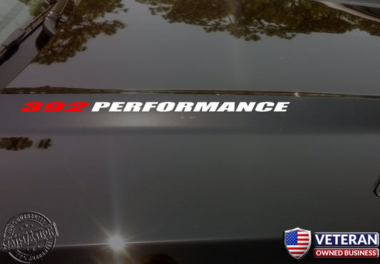 392 PERFORMANCE Hood vinyl decals Hemi Charger 300C Challenger SRT 8
