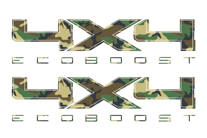 4X4 ECOBOOST Bedside Forest Decal Fits Ford Trucks 2008-2017 F150-250 SUPER DUTY