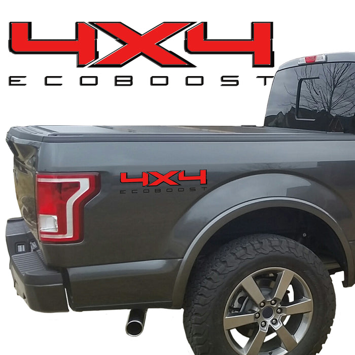 4X4 ECOBOOST BEDSIDE VINYL DECAL FIT FORD TRUCKS 2008-2017 F150 F250 SUPER DUTY
