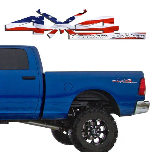 4X4 Freedom Edition AK47 Vinyl Decals Fits Dodge Truck 2006-2016 1500 2500 3500
