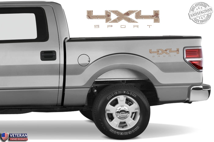 4X4 SPORT Bedside Desert Decal Fits Ford Truck 2008-2017 F150-250 SUPER DUTY