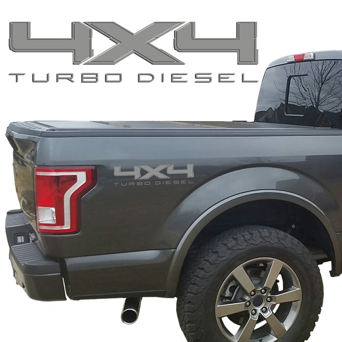 4X4 TURBO DIESEL BEDSIDE VINYL DECAL FORD TRUCKS 2008-2017 F250 F350 SUPER DUTY 0008