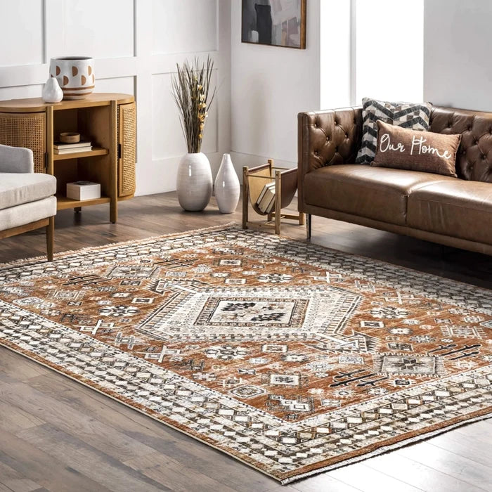4x6 Vanesa Medallion Fringe Area Rug
