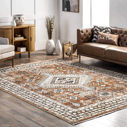 4x6 Vanesa Medallion Fringe Area Rug