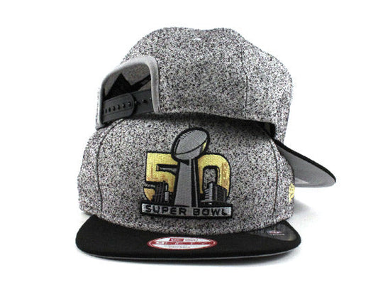 50th Super Bowl NFL Collection 9Fifty Snapback hats (Gray Black Dot)