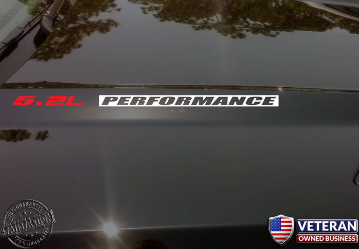 5.2L PERFORMANCE Hood Vinyl Decals Stickers Fits: Dodge Ram 1500 318cid
