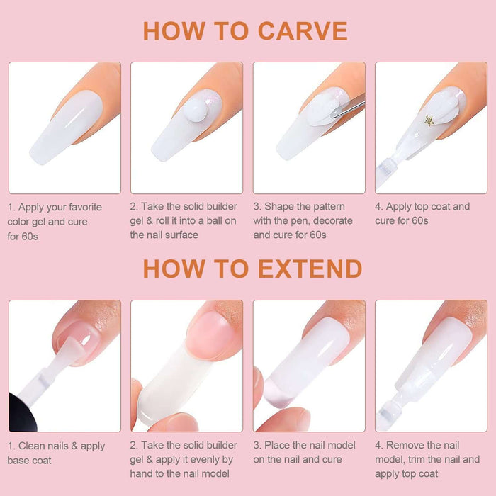 Building Extension Gel for Nail Accessories Decorations